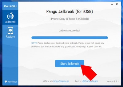 Jailbreak iOS 8.0 - 8.1 with Pangu 