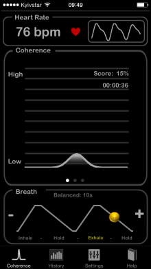 HeartRate + Cardiorespiratory Coherence - heart rate monitor for iPhone