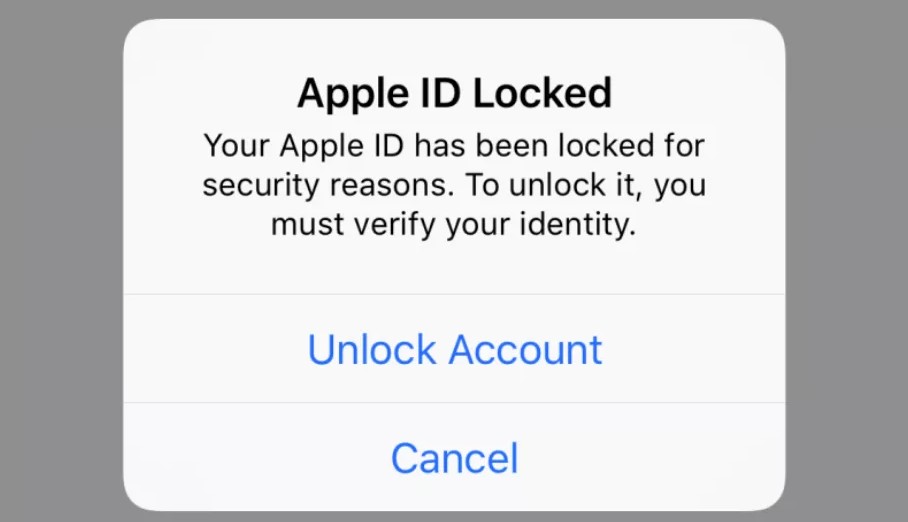 how to unblock the apple id on an iphone 