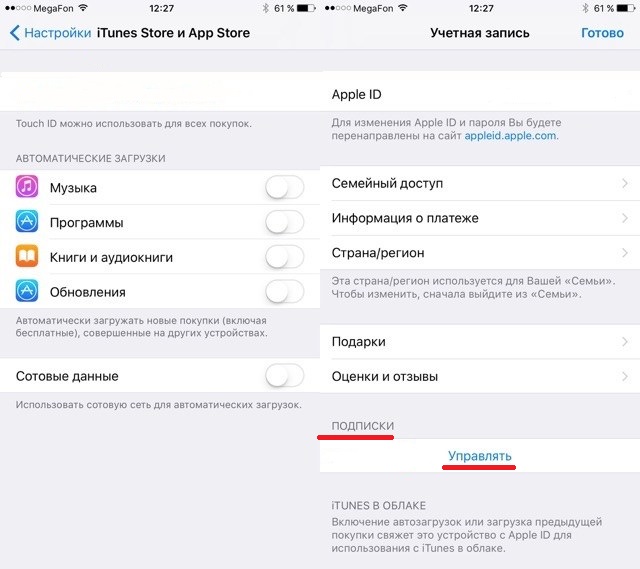 how to disable auto payment on an iPhone 