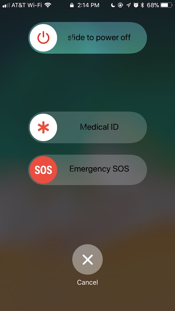 how to turn off iPhone 10 via emergency call 