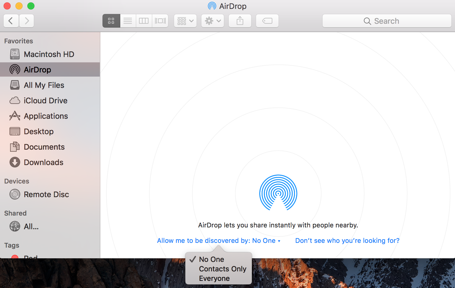 how to enable airdrop on mac 