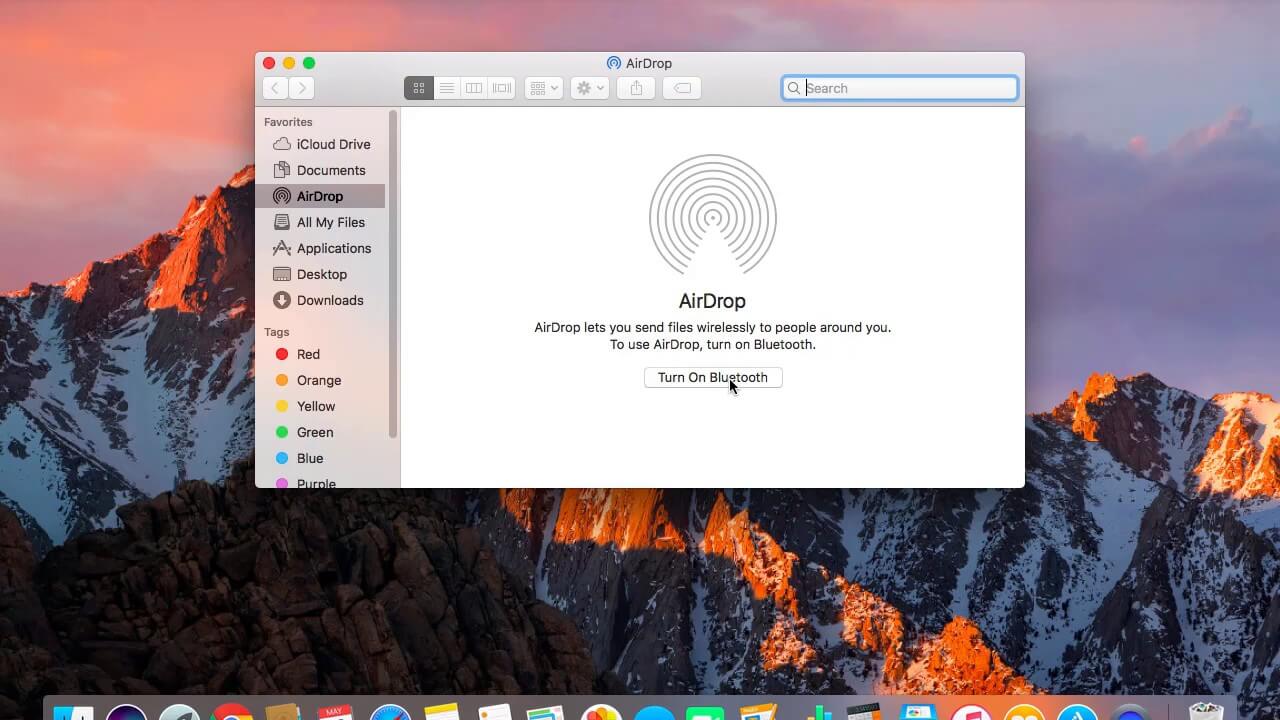 how to enable airdrop on mac 