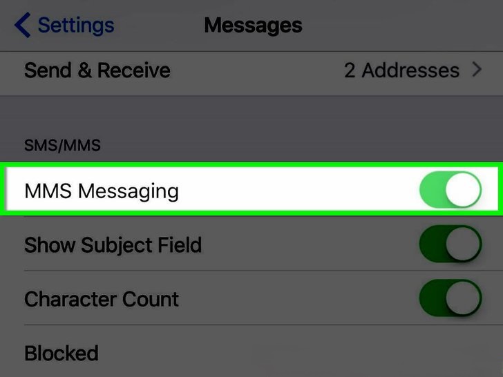 how to turn on mms on an iPhone 