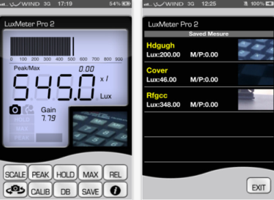 LuxMeter Pro - light meter for iPhone
