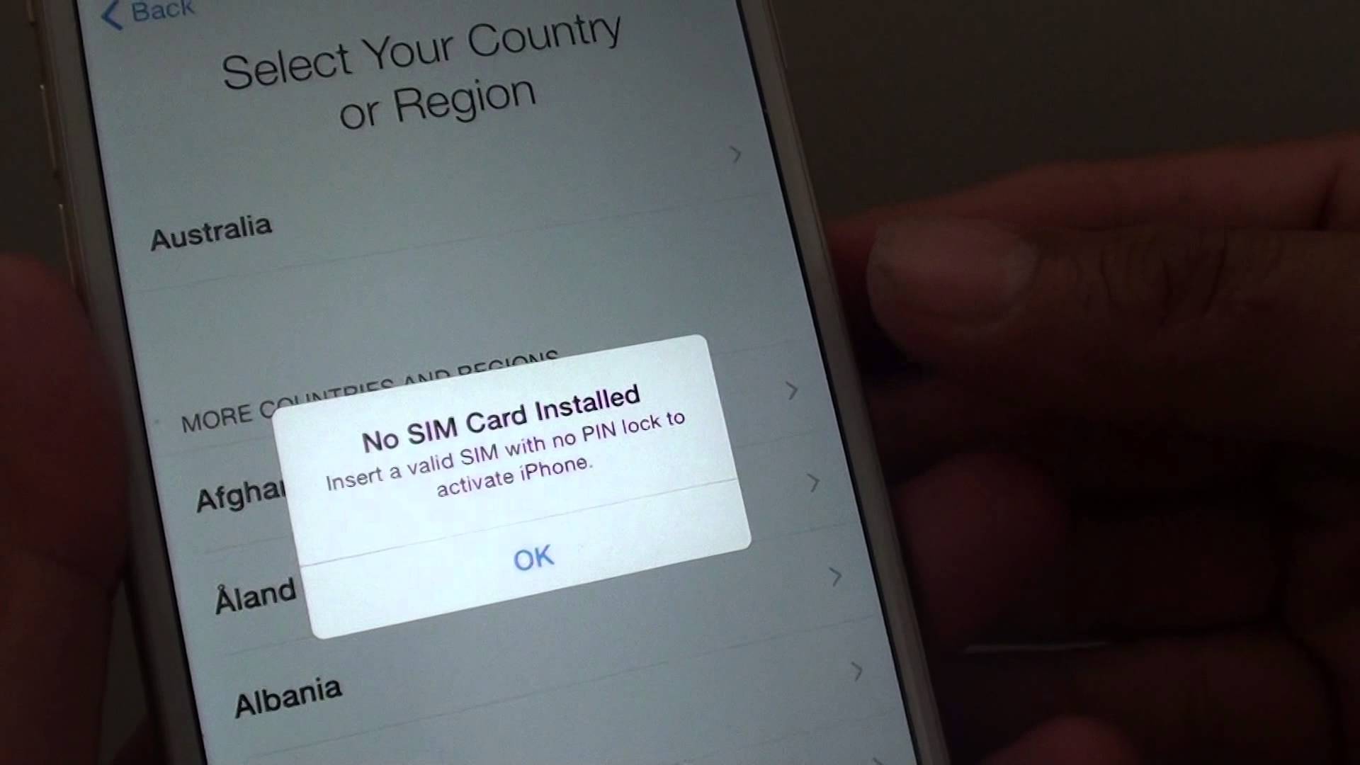 Error iPhone: 'SIM card is invalid' upon activation 
