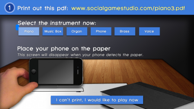 Paper Piano - a paper piano, a good idea with no practical use