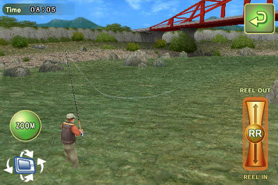 Fishing from iPhone, learning to cast the rod correctly 