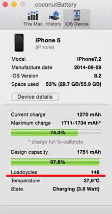 The iphone battery runs out - check the battery charge 