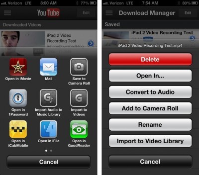 Improving Youtube application, downloading videos to iPhone - YourTube vs ProTube tweaks 
