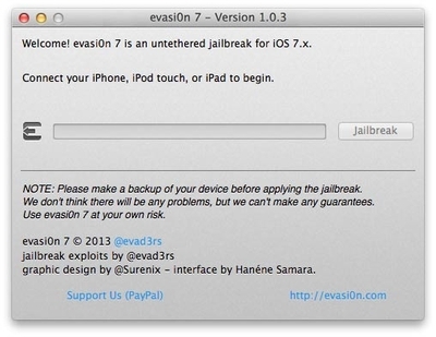 Updated Evasi0n7 jailbreak utility iOS 7.x released 